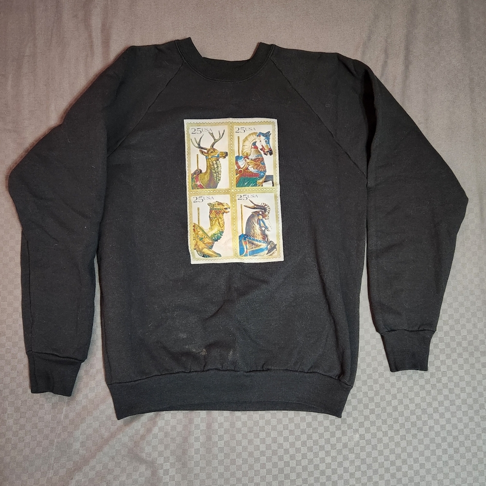 Postage Stamps Womans Large Pullover Sweatshirt